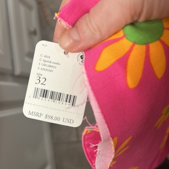 Free People Youthquake Printed Crop Jeans NWT Size 32 - Picture 6 of 6